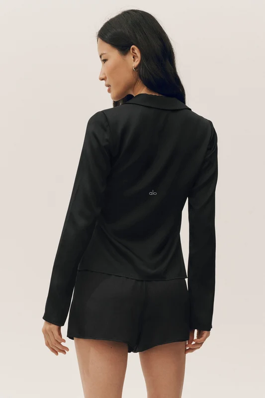 Silk Blend Radiance Long Sleeve Top