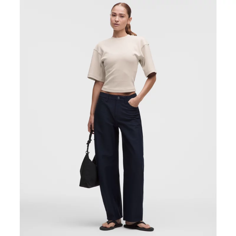 Double-Knit Relaxed Short-Sleeve Shirt