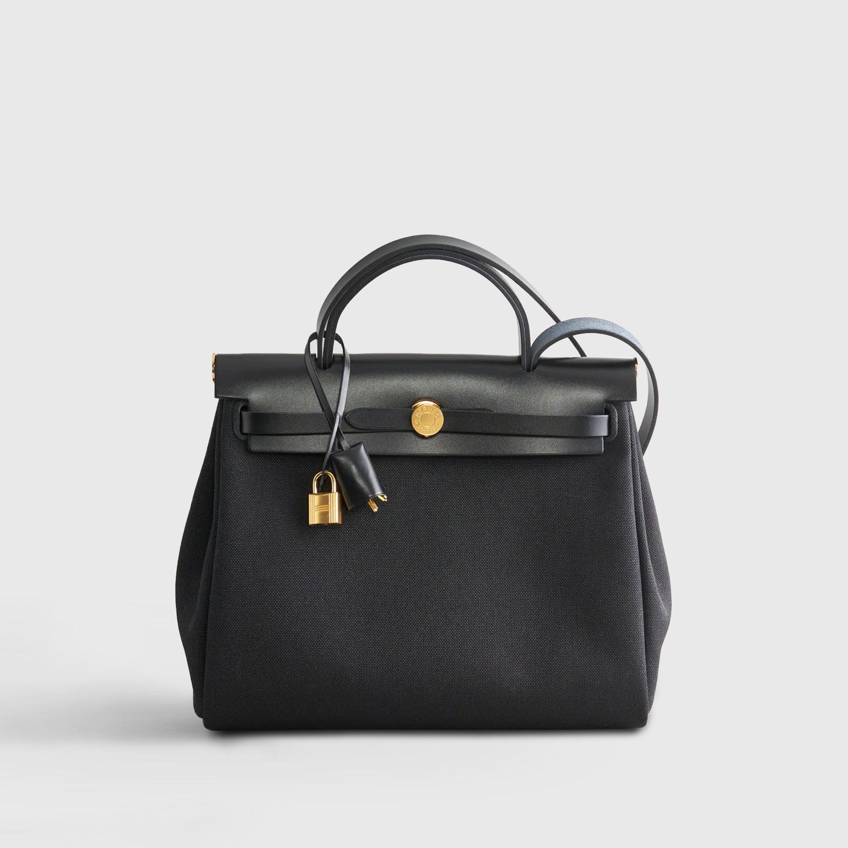 Hermès Herbag Zip 31 Black/Black Retourne Gold Hardware