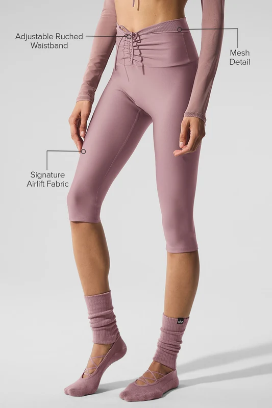 Airlift Mesh High-Waist Divine Capri