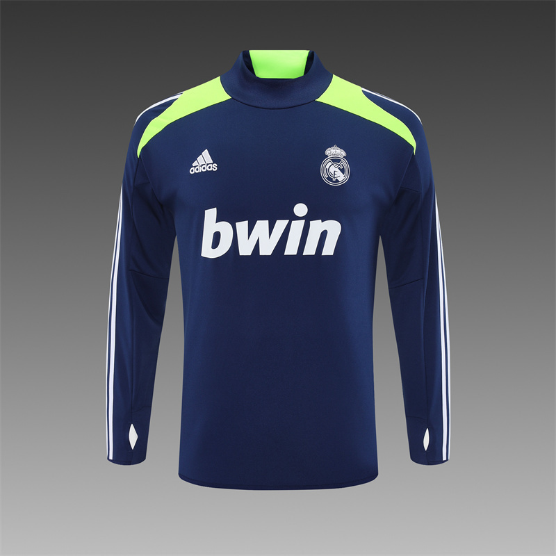 12/13 Real Madrid Retro Training Uniform Long- Sleeve Football Shirt