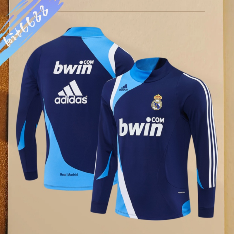 07/08 Real Madrid Retro Training Uniform Long- Sleeve Football Shirt