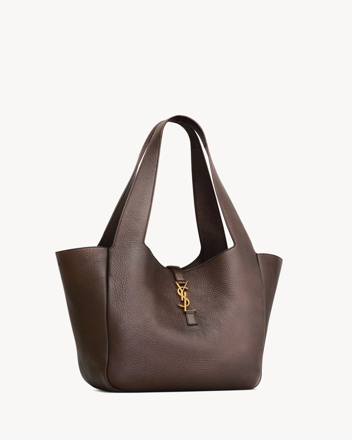 le 5 à 7 bea in grained leather MARRON FONCE