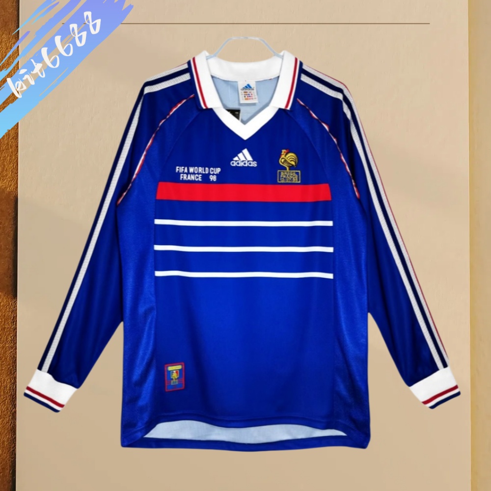 1998 France Home Long Sleeve Retro Football Shirt