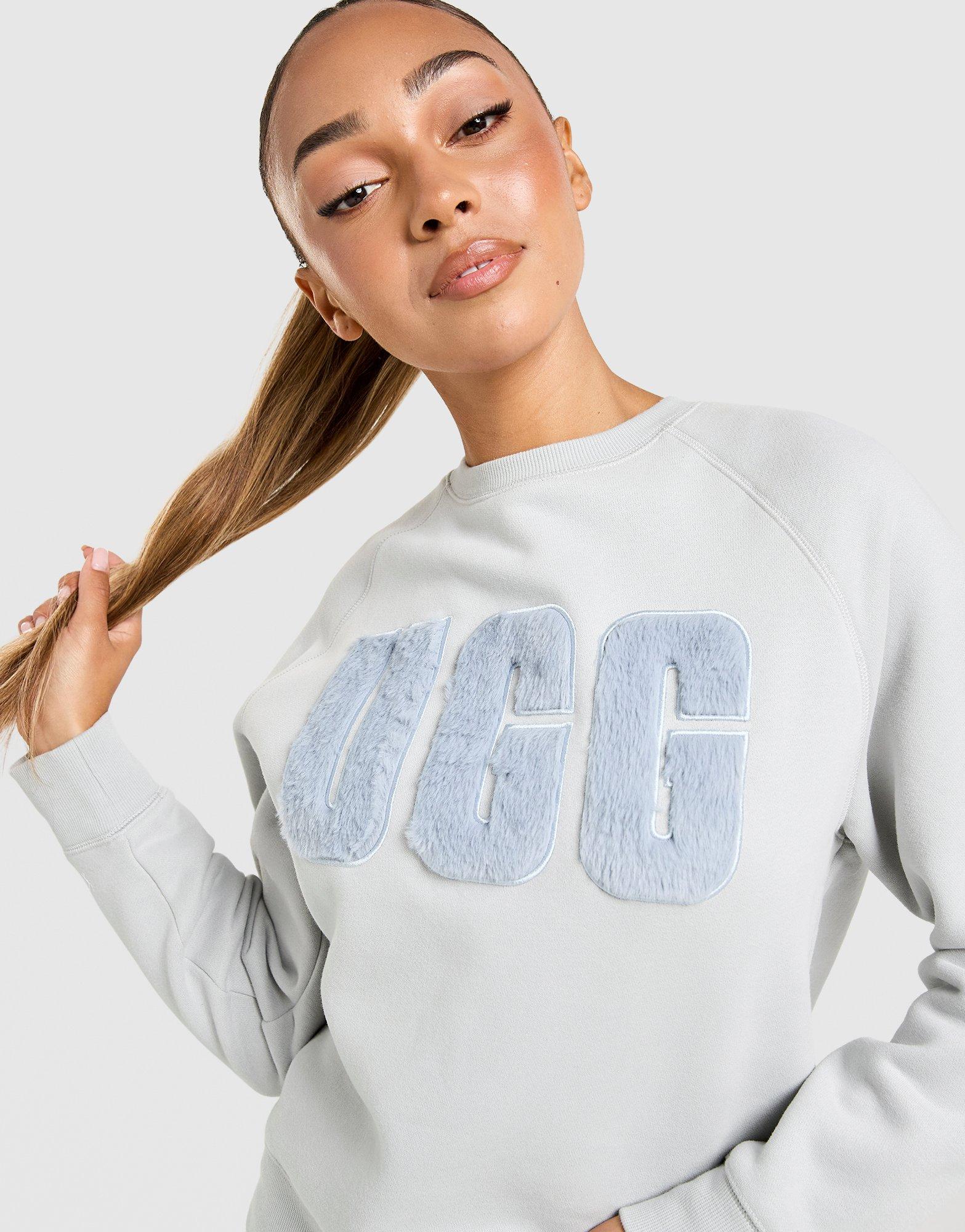 UGG Fuzzy Logo Crew Sweatshirt