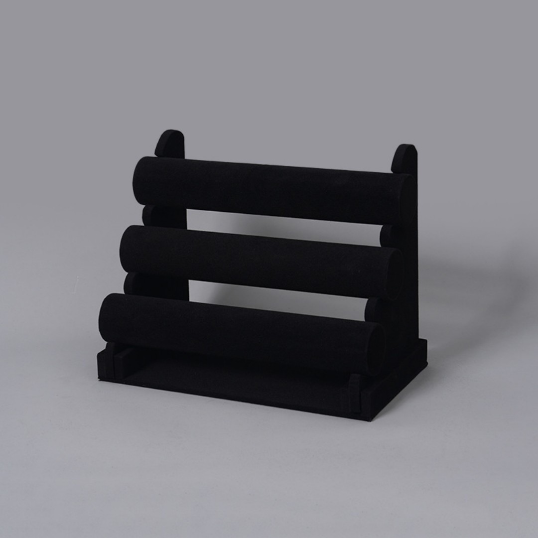 Three-Tier Bracelet Holder & Necklace Display Stand Jewelry Storage for Home Use Hanging Bracelet Display Three-Tier Display Stand for Hair Ties & Accessories custom logo