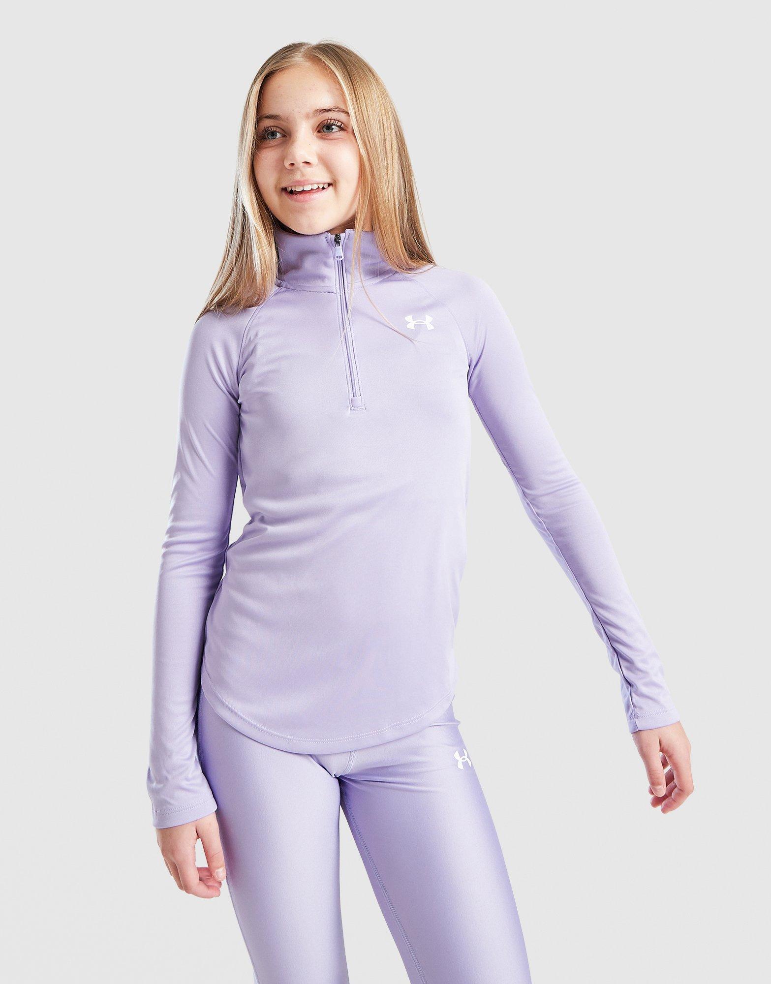 Under Armour Girls' Long Sleeve Wordmark Top Kinder