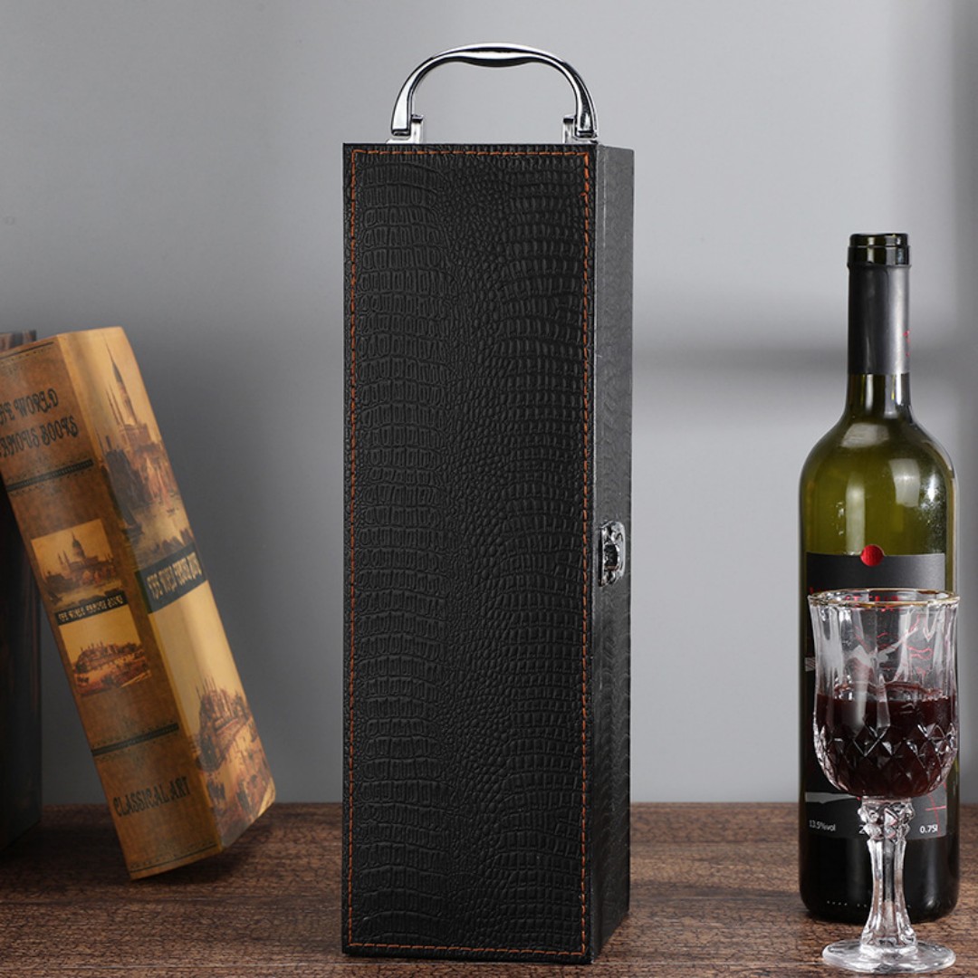 Direct-from-manufacturer wine gift boxes Single-bottle wine packaging boxes Available in multiple colors with custom logo printing