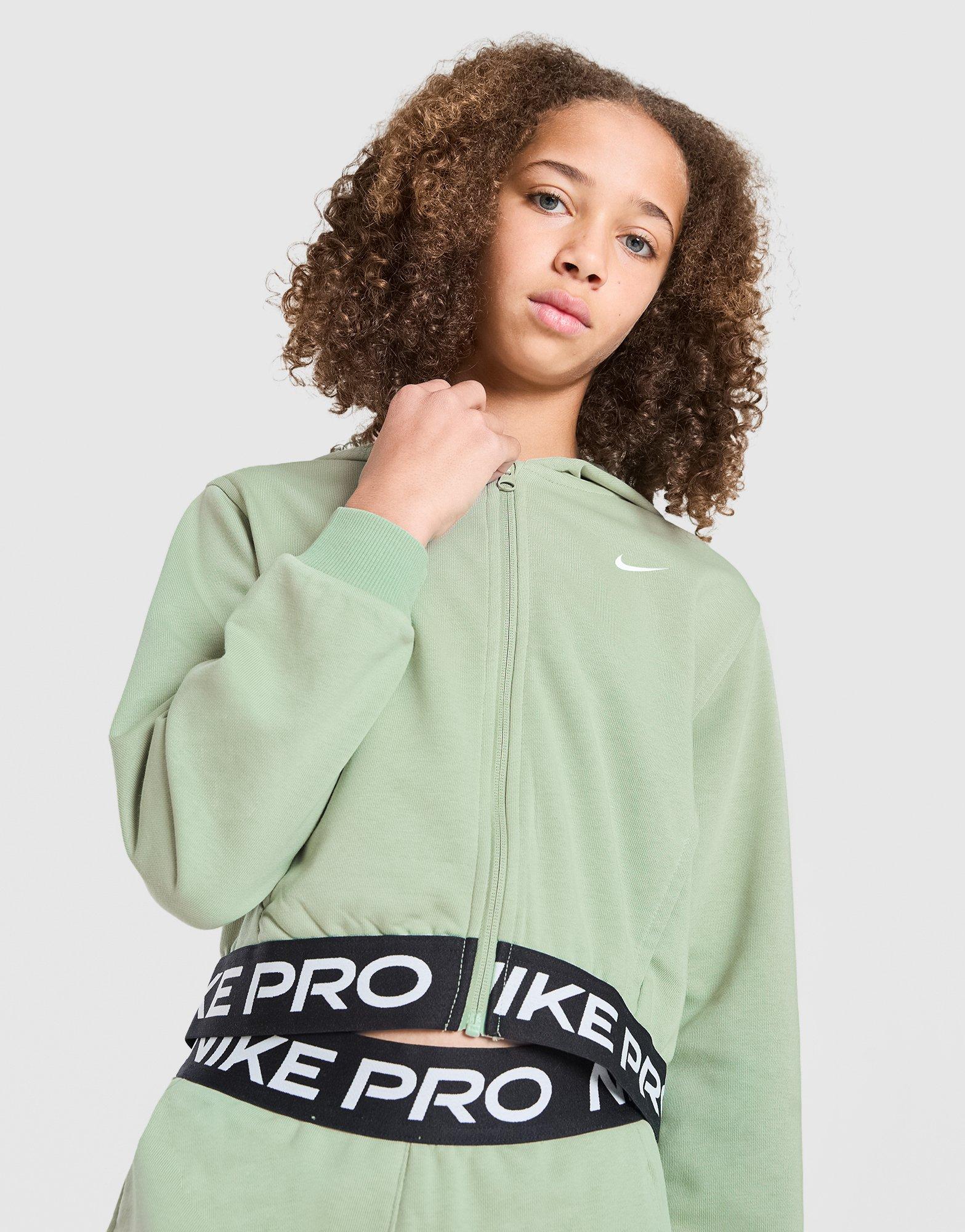Nike Girls' Pro Crop Full Zip Hoodie Kinder