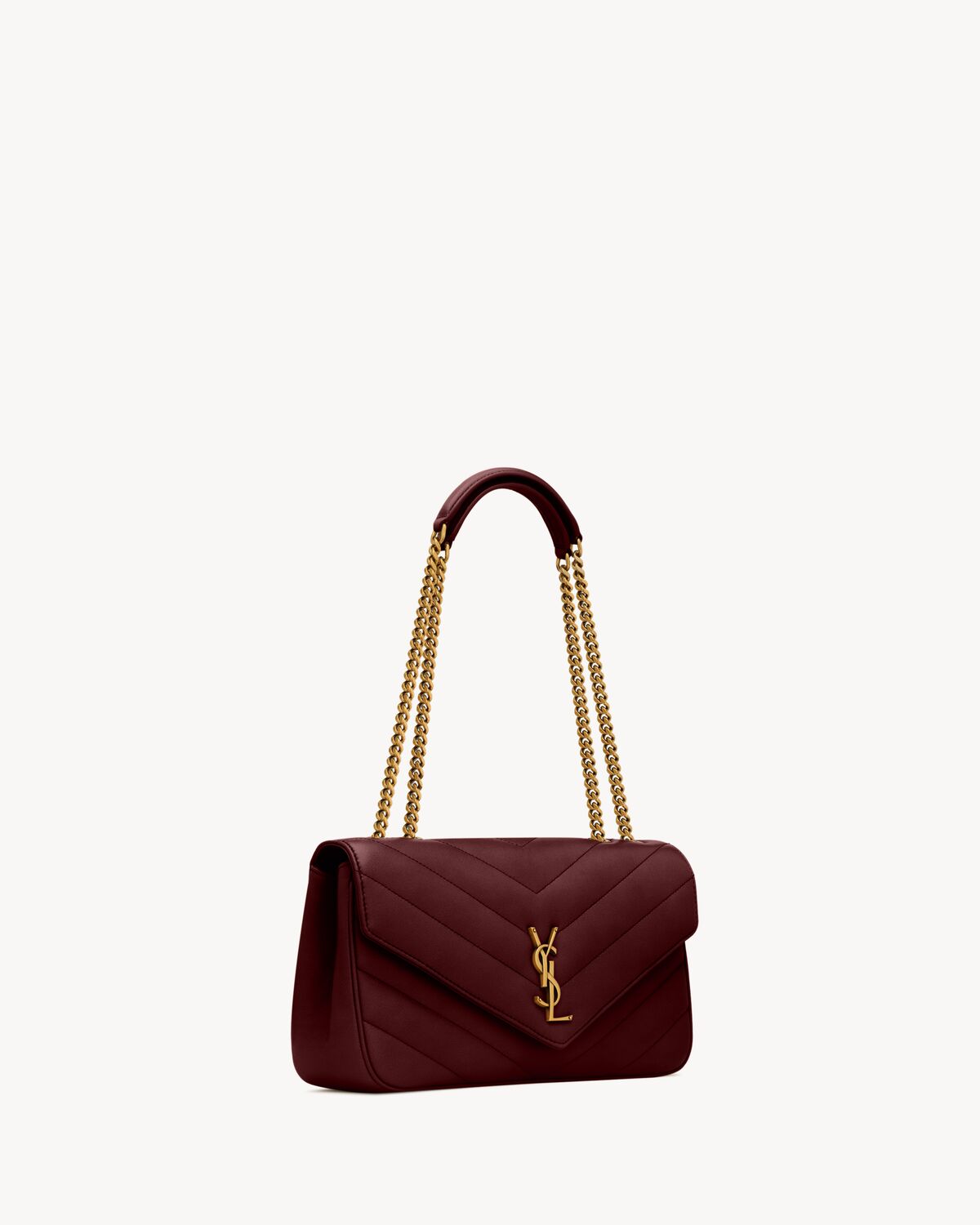loulou medium in matelassé lambskin ROUGE CABERNET
