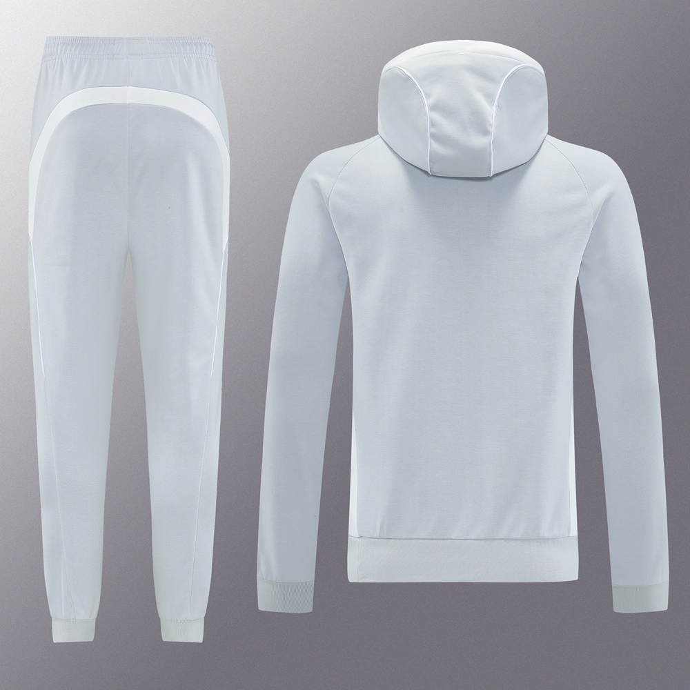 25/26 Real Madrid hoodie Full Zipper Training Suit (Adult Set)