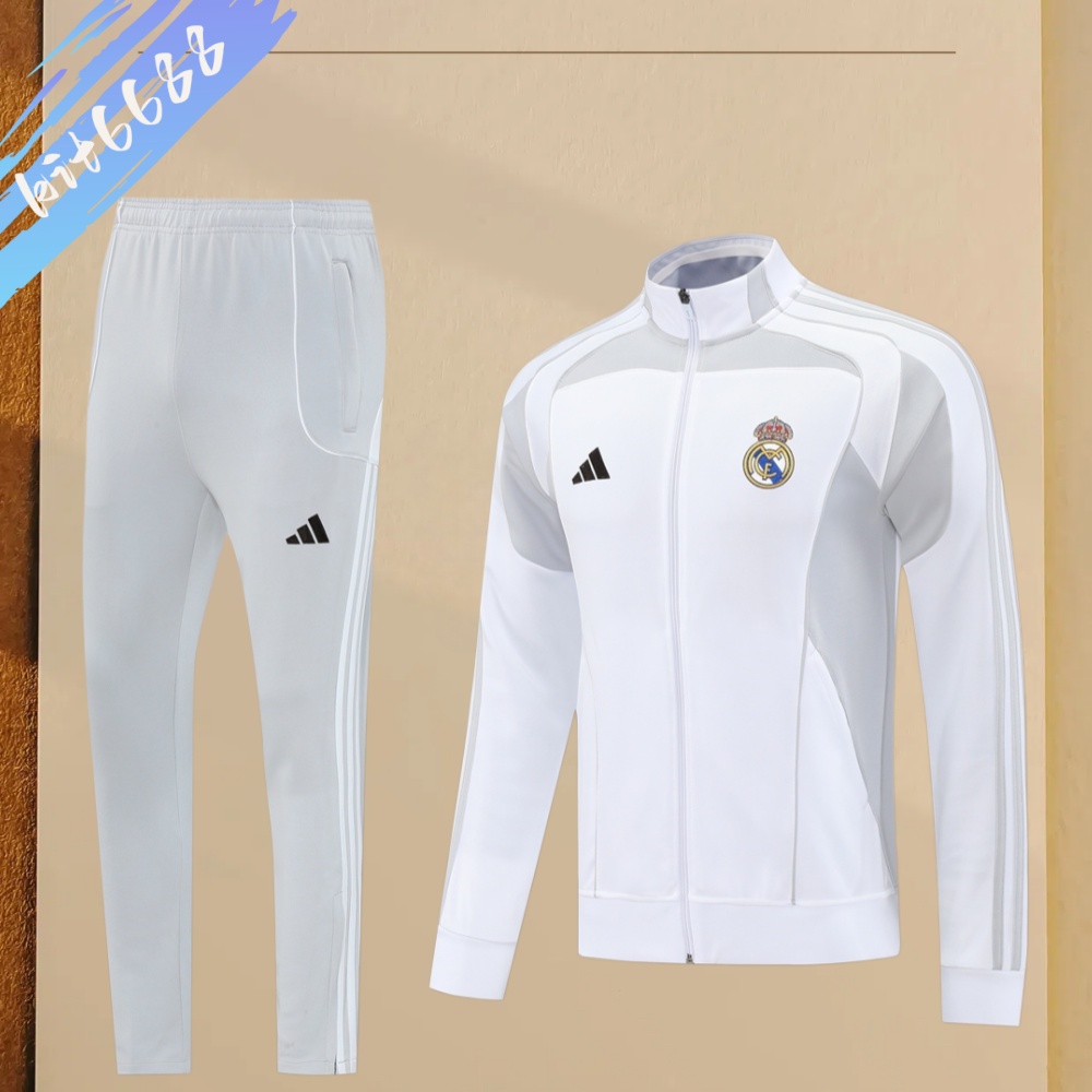 25/26 Real Madrid Full Zipper Training Suit (Adult Set)
