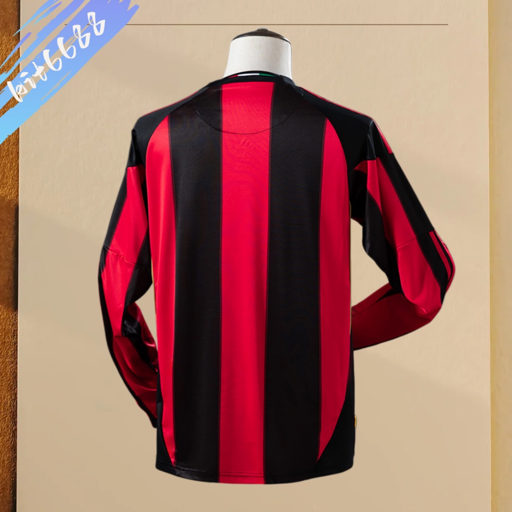 2010/2011 AC Milan home Retro Long Sleeve Football Shirt