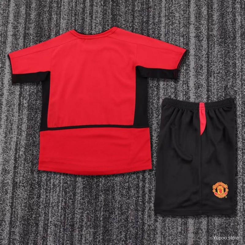 2002/2004 Manchester United home  Retro Football Shirt ( Kids Kit )