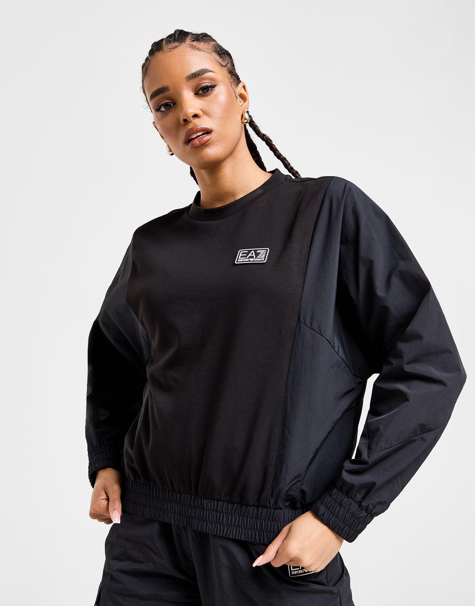 EA7 Emporio Armani Woven Panel Crew Sweatshirt