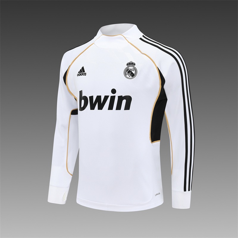 11/12 Real Madrid Retro Training Uniform Long- Sleeve Football Shirt