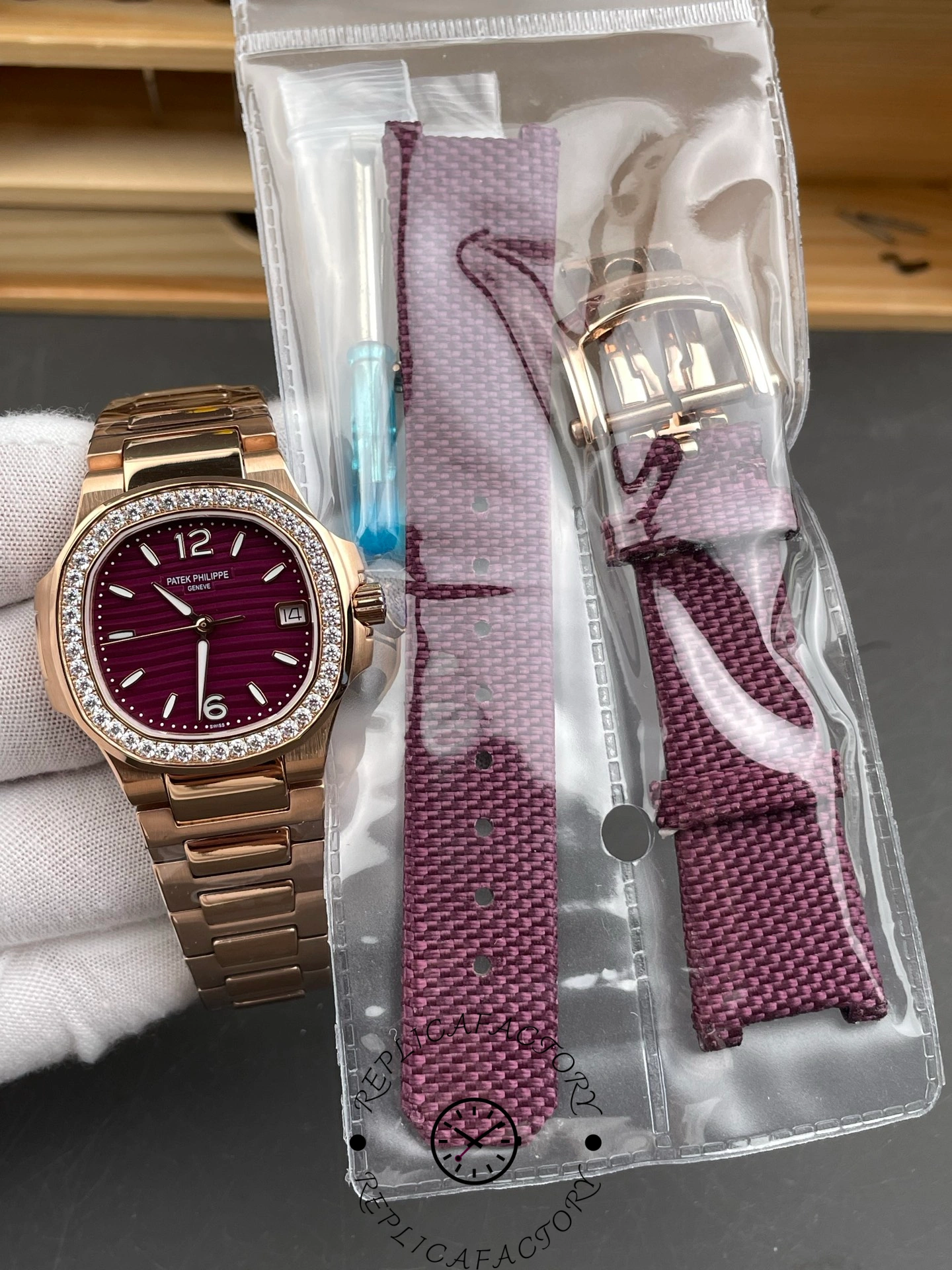 Patek Philippe Nautilus 7010 1R 013 Purple Dial 32mm