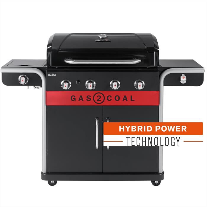 CHAR-BROIL - Barbecue BBQ GAS2COAL 2.0 4B F4+1-Black