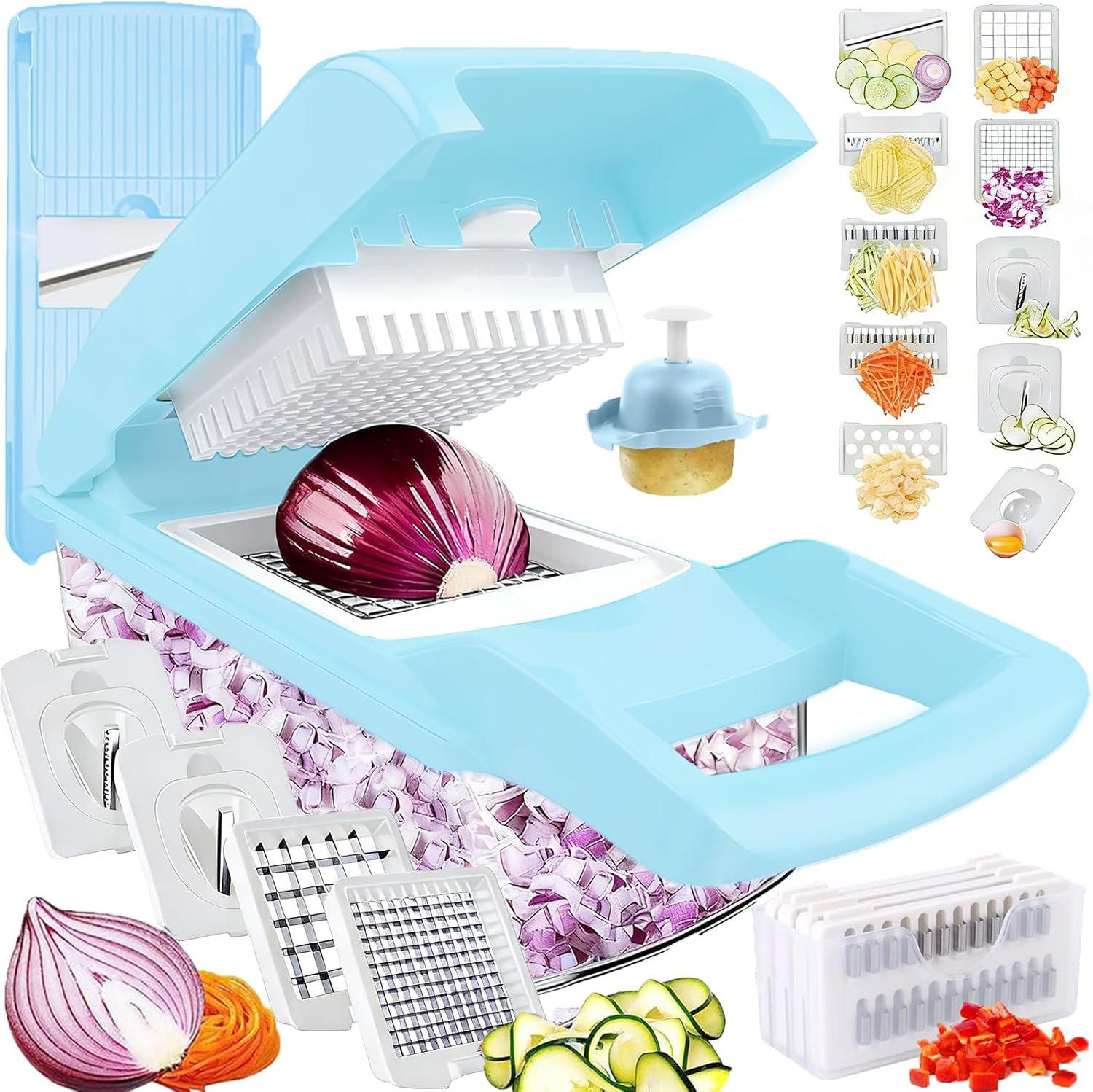 Multifuncional Mandolina de Cocina Profesional, Cortador Picadora Rallador Rayadore Corta Chopper Manual de Verdura Patatas Fritas Vegetable, Utensilio Accesorio Aadget Originale de Hogar Cozinha