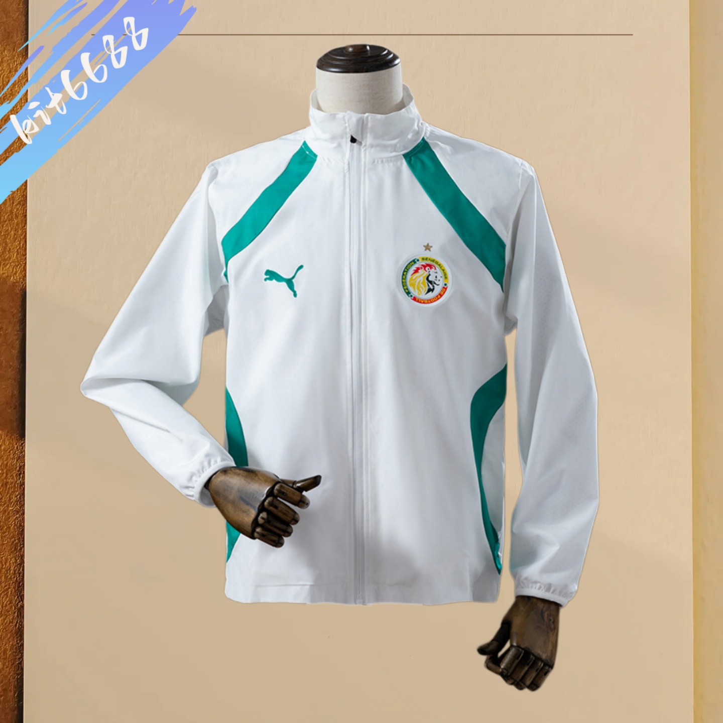 2026 Senegal White waterproof windbreaker