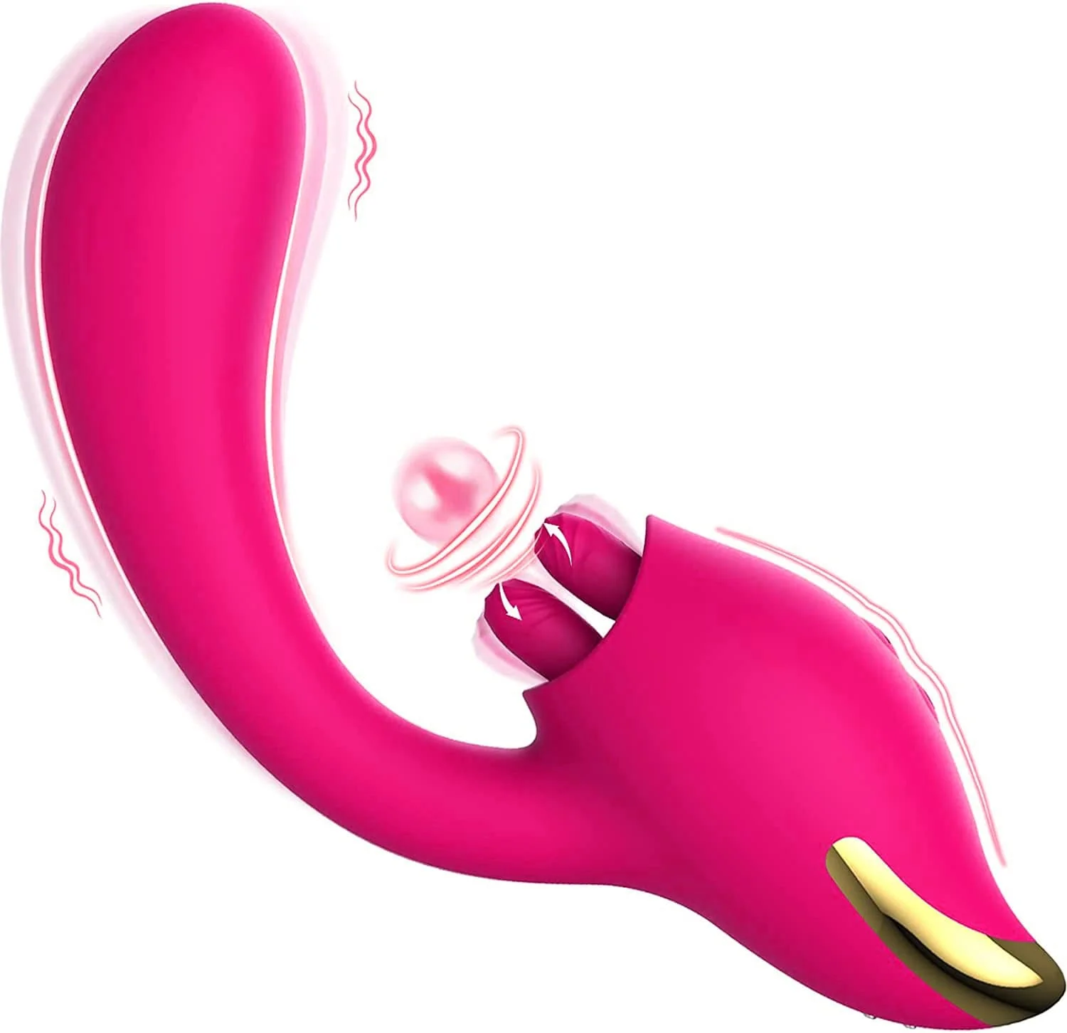 Mlovexy - Merlot 2-in-1 Tongue-licking Dildo Vibrator