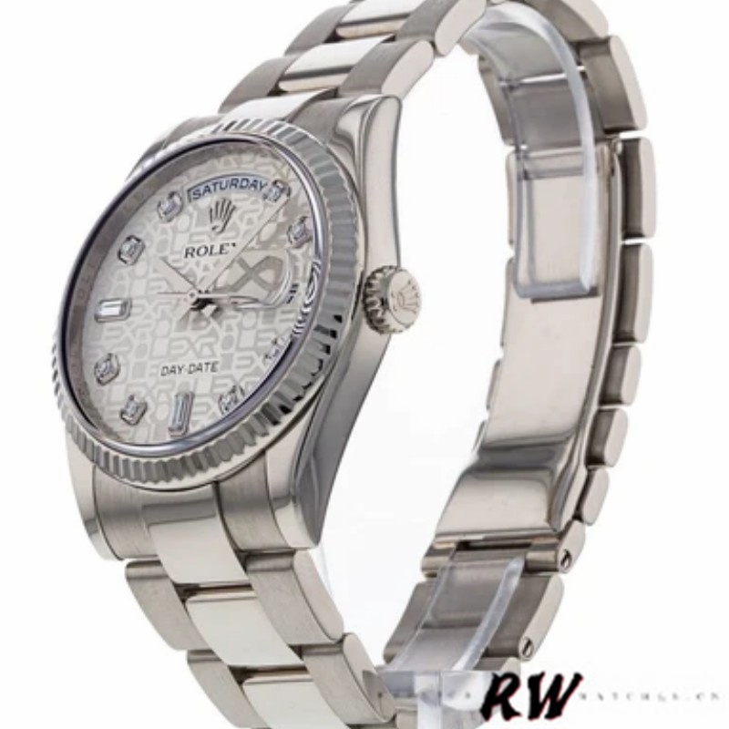 Rolex Day-Date 118239 Jubilee Silver Dial 36mm Unisex Replica Watch
