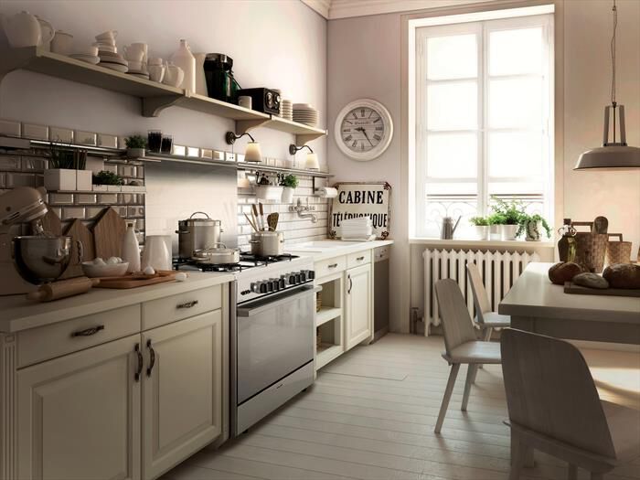 GLEM GAS - Cucina a gas U855MI6 Classe A-INOX