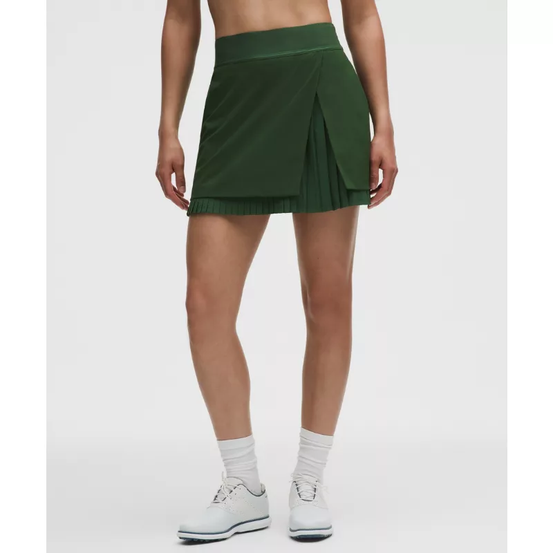Water-Repellent Pleated High-Rise Golf Skirt