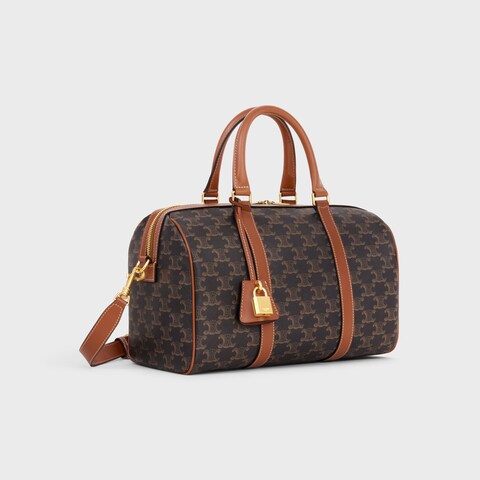 Large Boston IN Triomphe Canvas and calfskin TAN