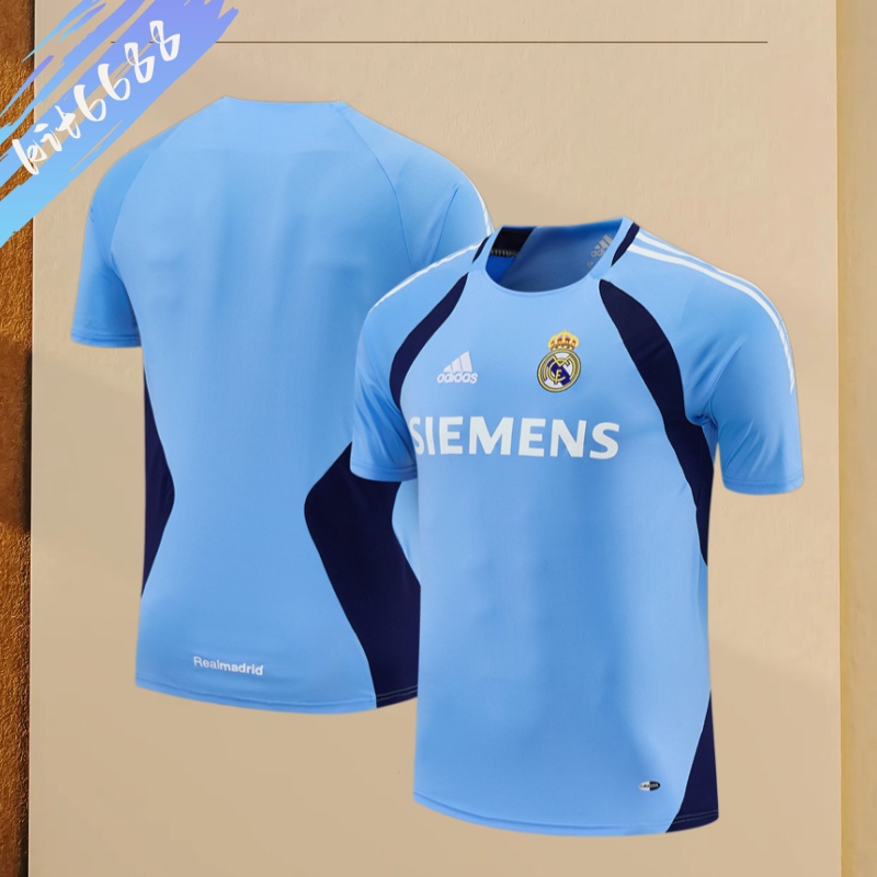 05/06 Real Madrid Retro Training Uniform short sleeves- Sleeve Football Shirt