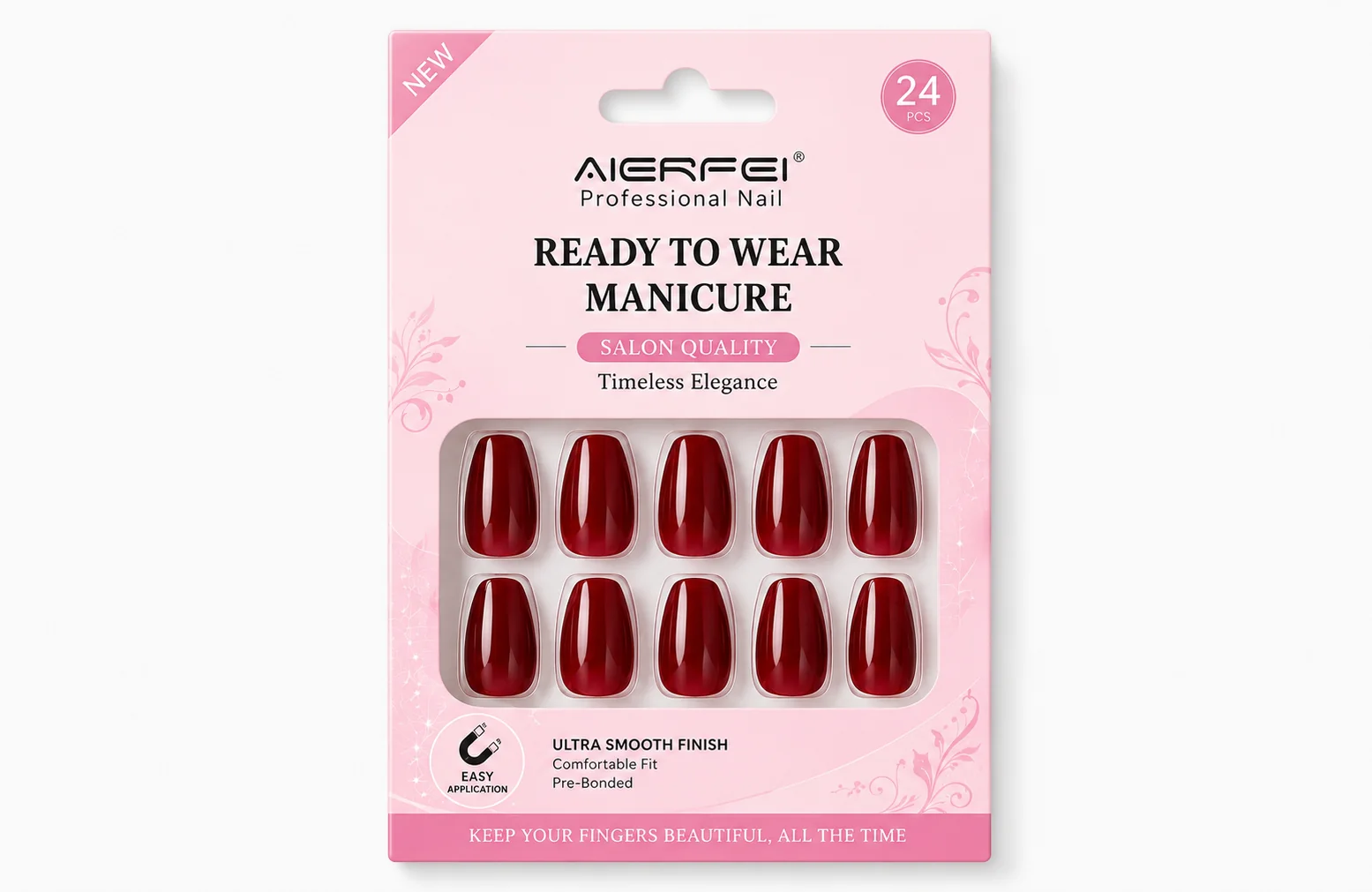 Custom hanging card press-on nail packaging