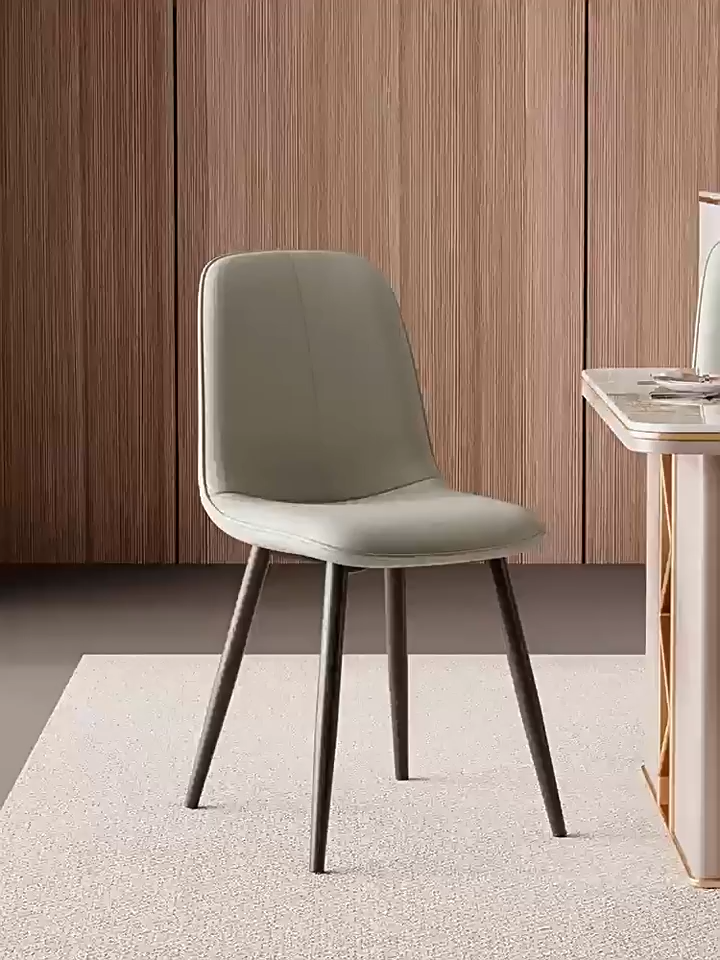 Modern Minimalist Luxury Dining Chair, Nordic Style Upholstered Backrest Chair for Home, Café, Hotel, Living Room