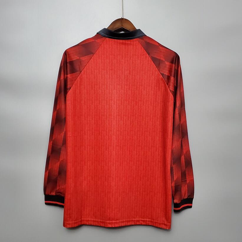96/97 Manchester United home long sleeved retro football jersey