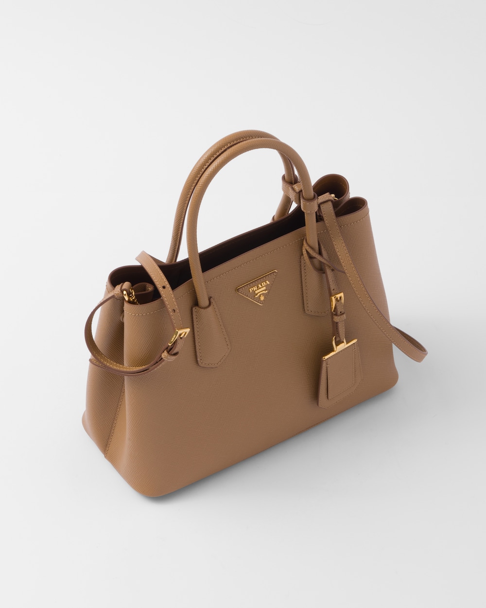 Medium Prada Double Saffiano leather bag Caramel