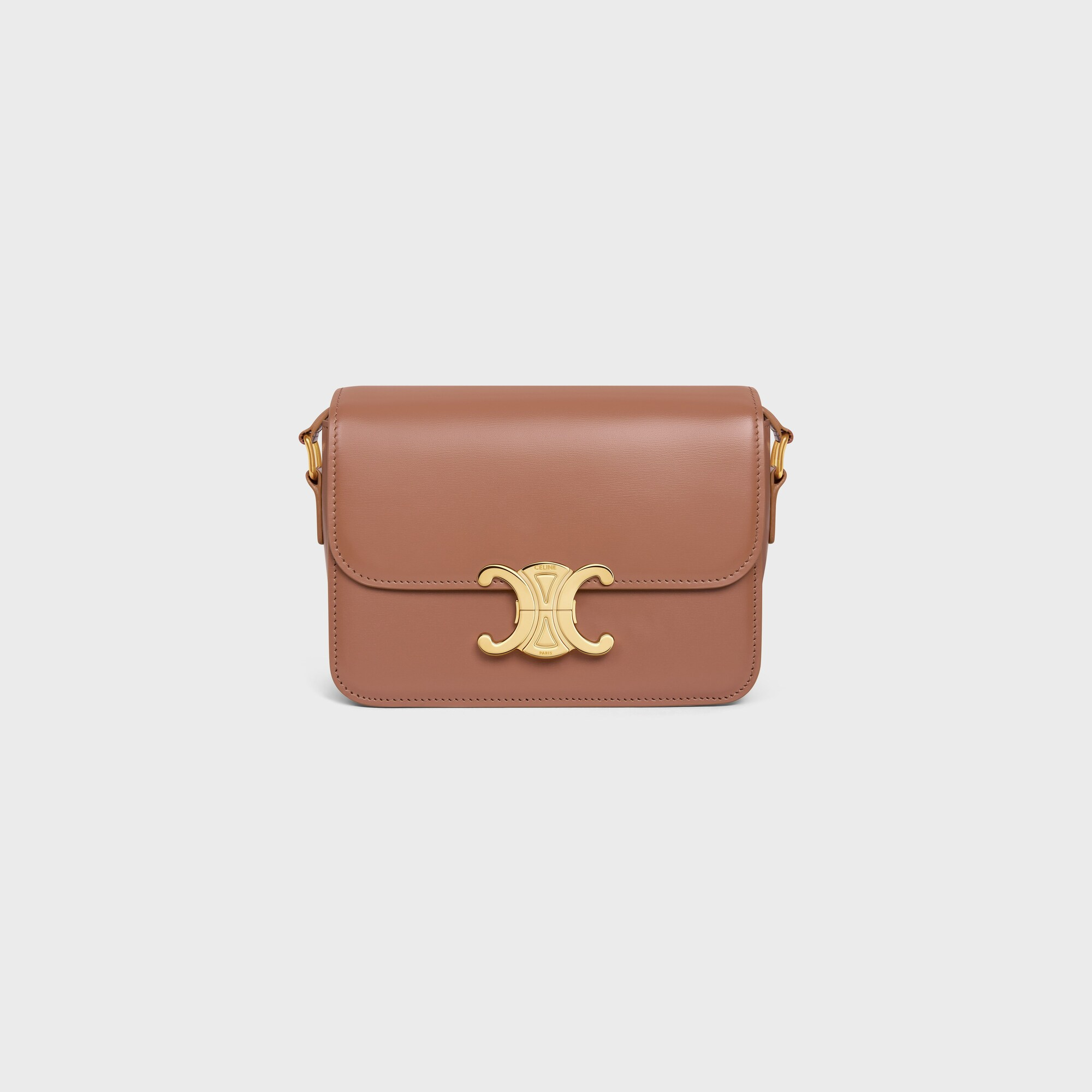 TEEN TRIOMPHE BAG IN shiny calfskin BRONZE