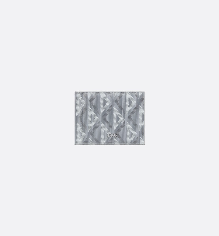 Wallet with Bill Clip Gray CD Diamond Canvas
