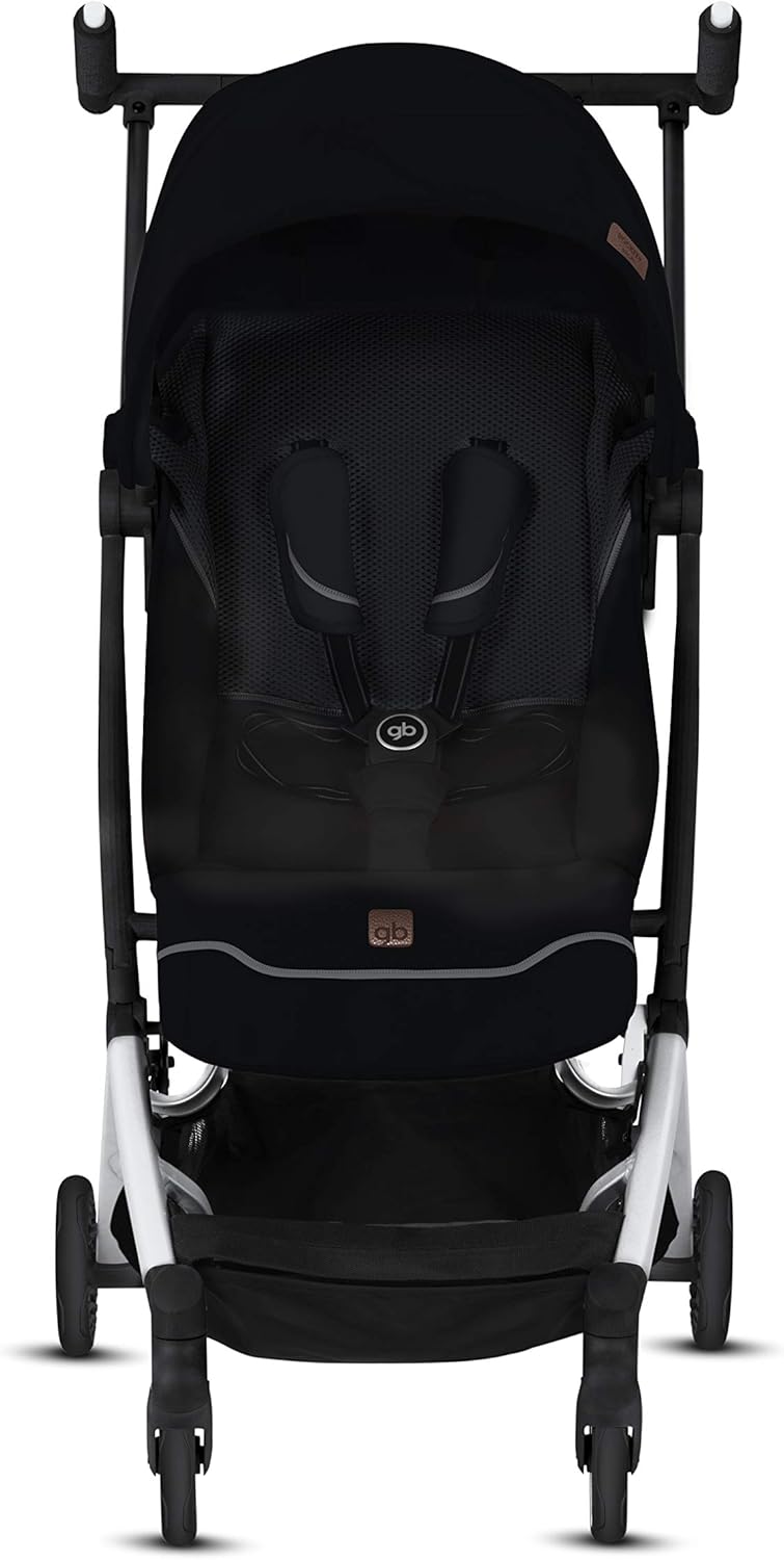gb Pockit+ All-City Airplane Carry-on Compliant Stroller - Ultra Lightweight. 2-in-1 Travel System Ready with any Cybex Infant Car Seat. Compact Self-Standing Fold. Easy to Carry - Velvet Black