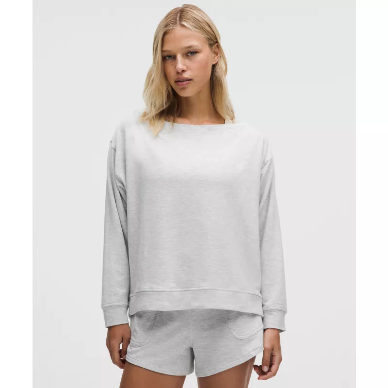 BeCalm Oversized Boatneck Long-Sleeve Shirt