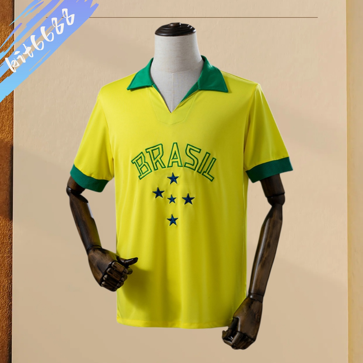 1958 Brazil home Retro Football Shirt