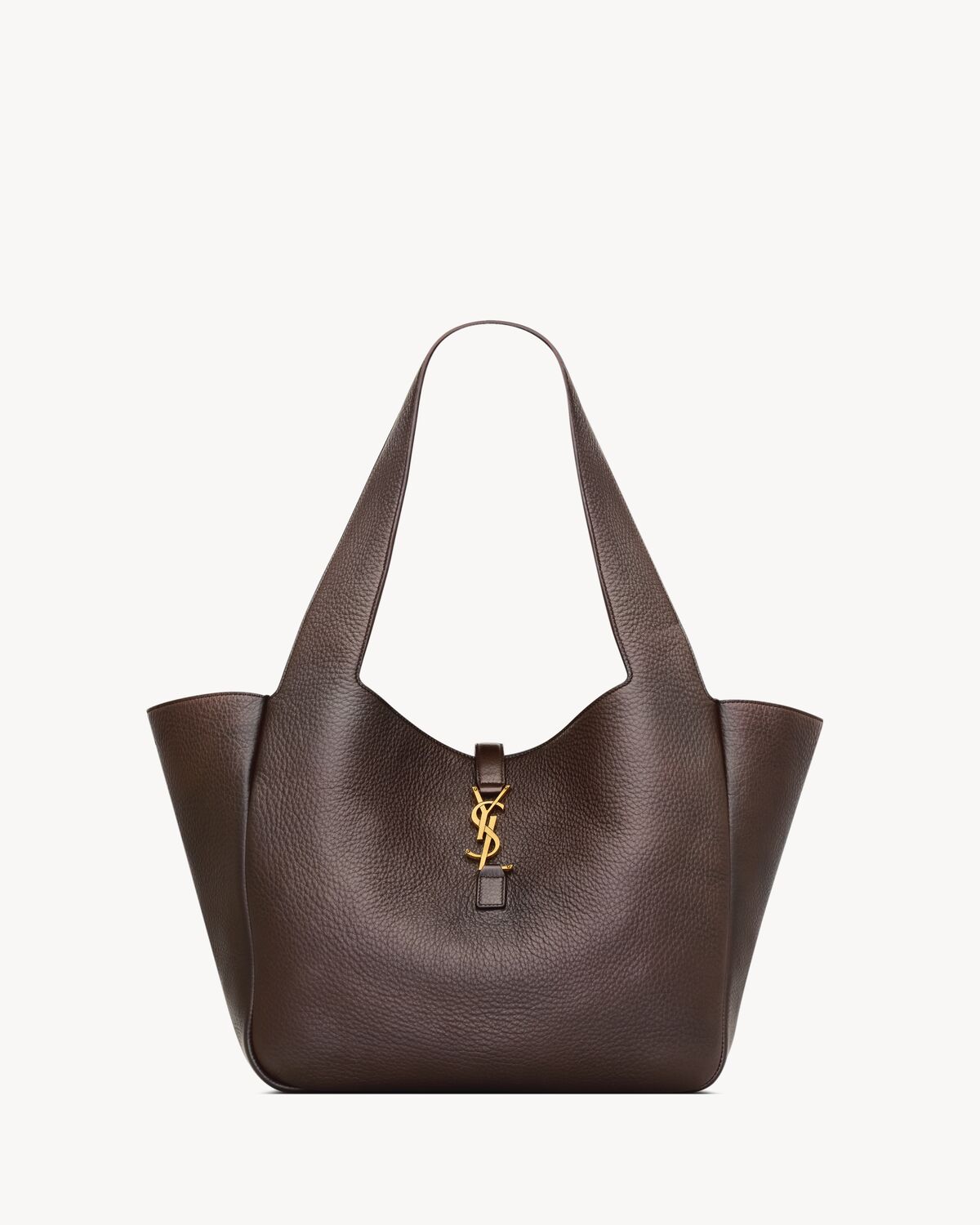 le 5 à 7 bea in grained leather MARRON FONCE