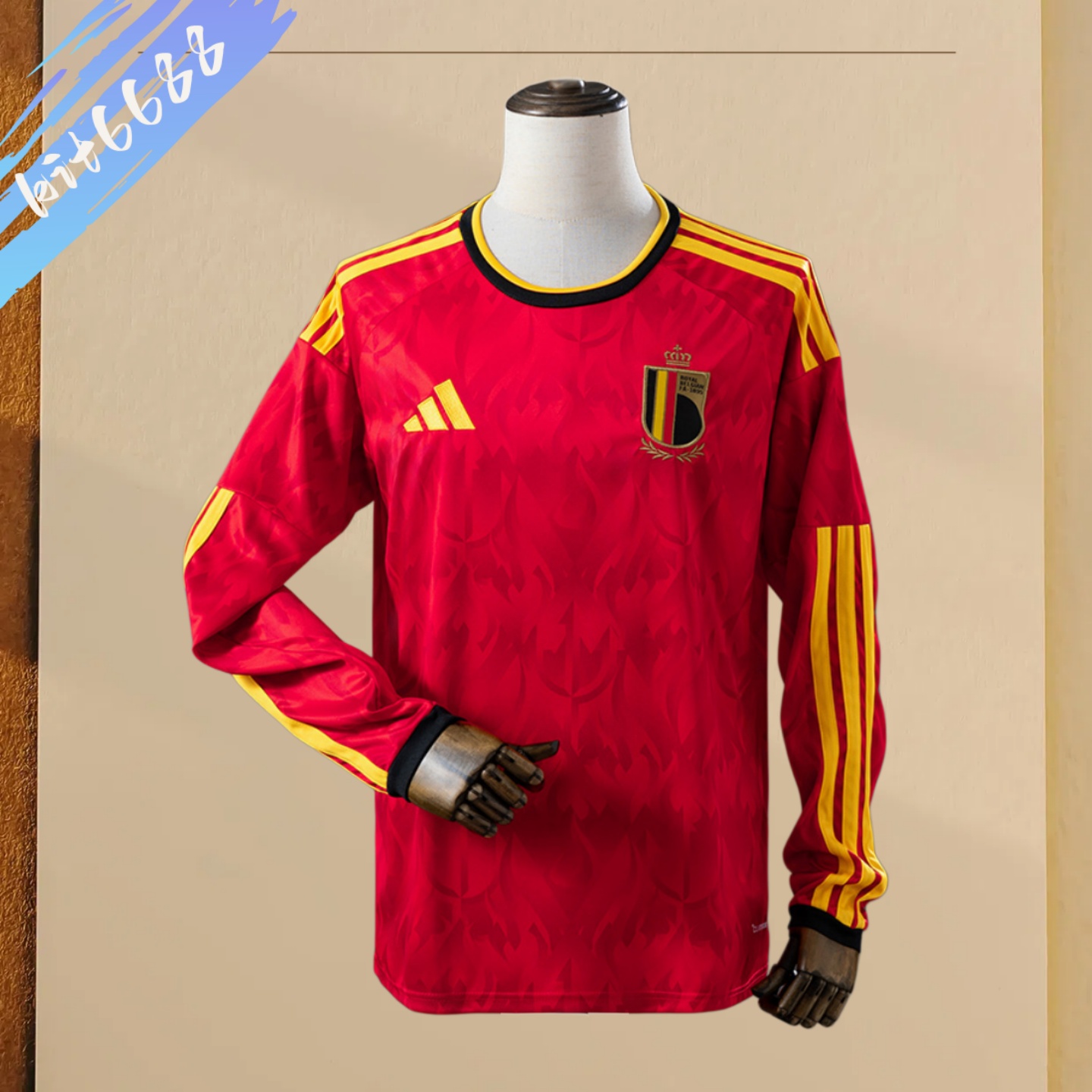2026 Belgium Home Long-Sleeve Football Shirt (Fans version)