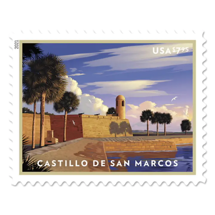 🎁[ Postage for one stamp: $7.95]Castillo de San Marcos US