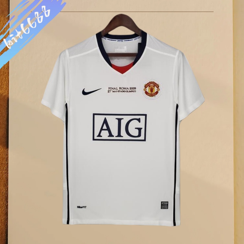 08/09 Manchester United Away Champions League retro football jersey