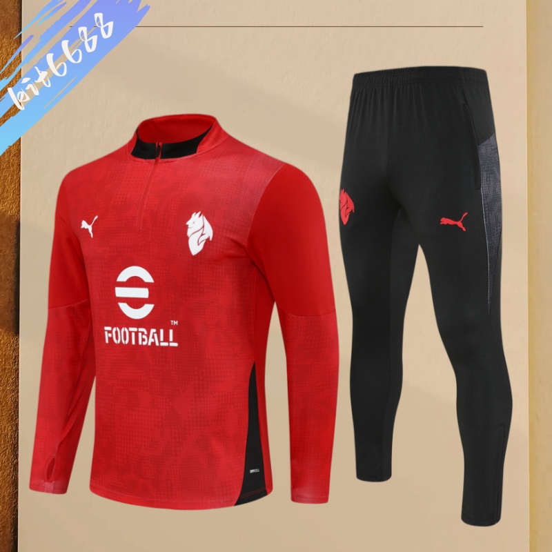 25/26 AC Milan  Half Pull Training Uniform (adult Kids Kit)