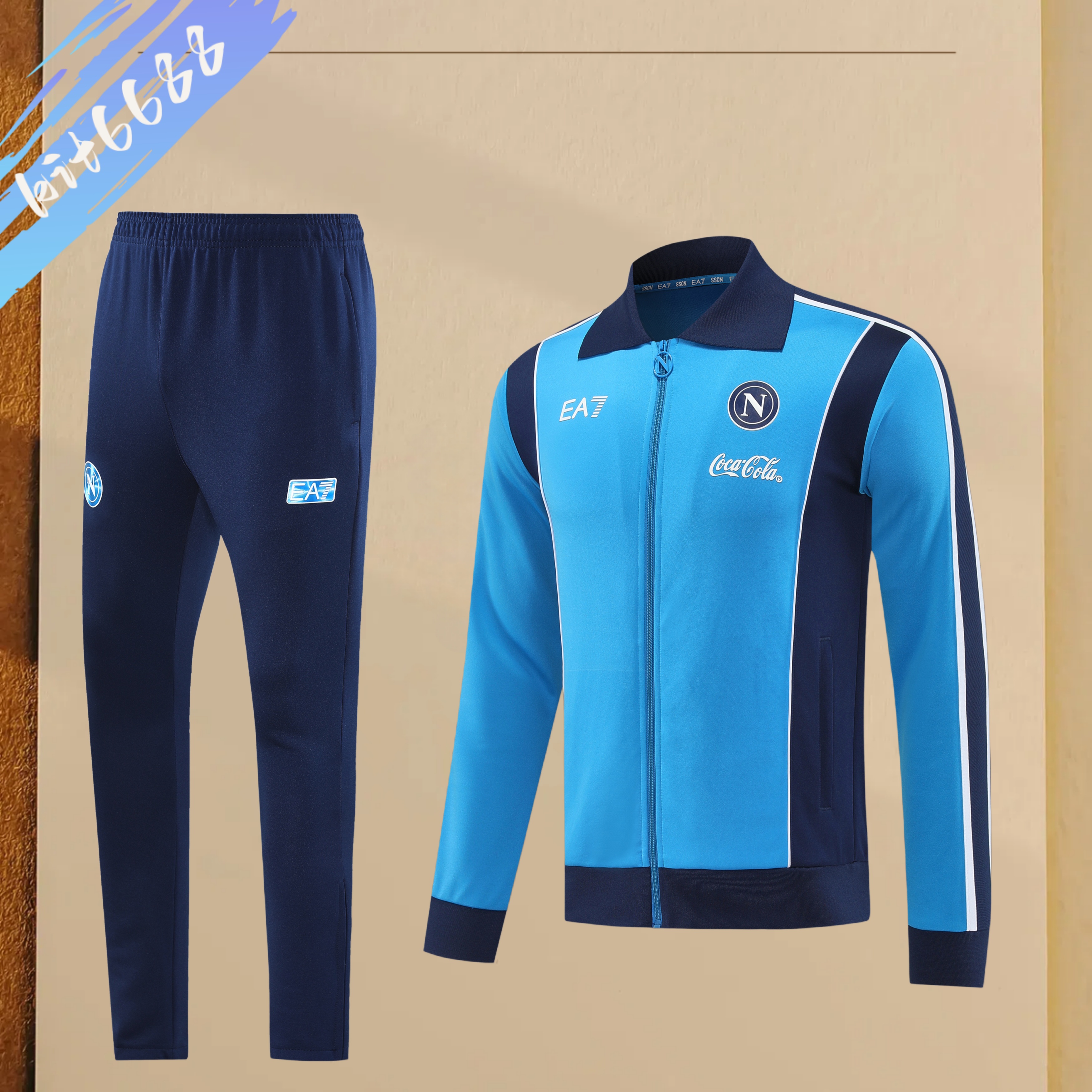 25/26 Napoli Full Zipper Training Suit (Adult Set)
