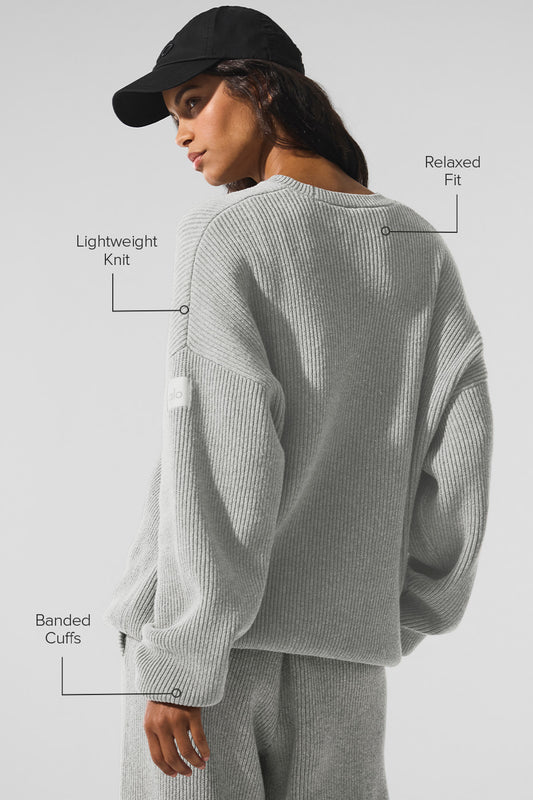Domain Rib Knit Crew Sweater