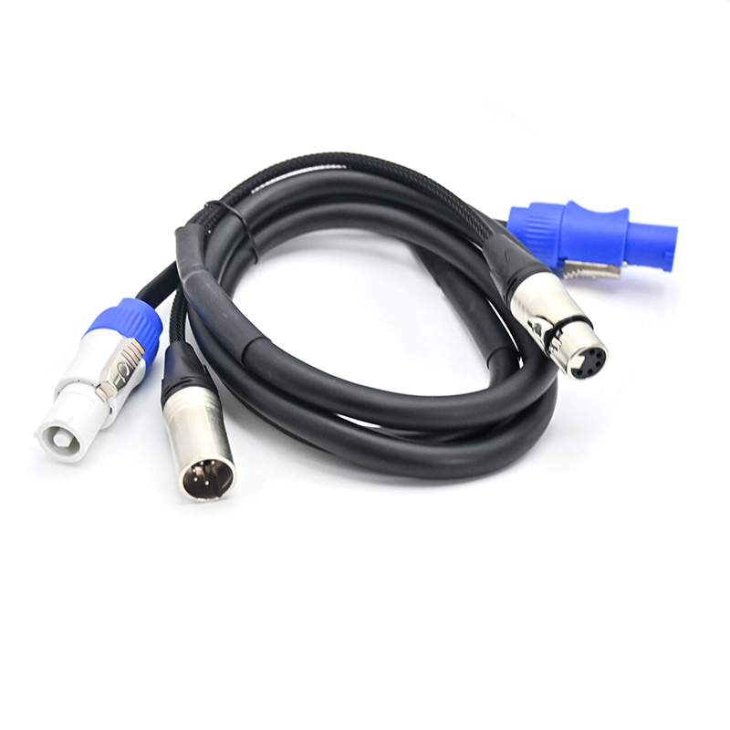 10m Powercon 5 Pin XLR DMX Combo Cable TR217-10-SIL