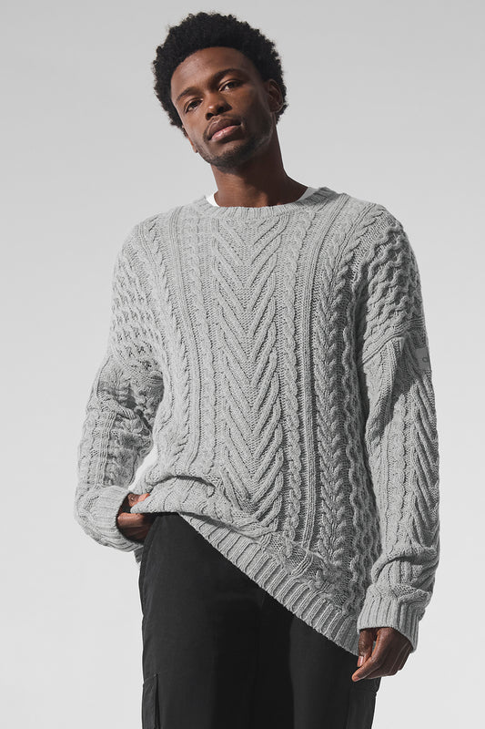 Cable Knit Crew Neck Sweater