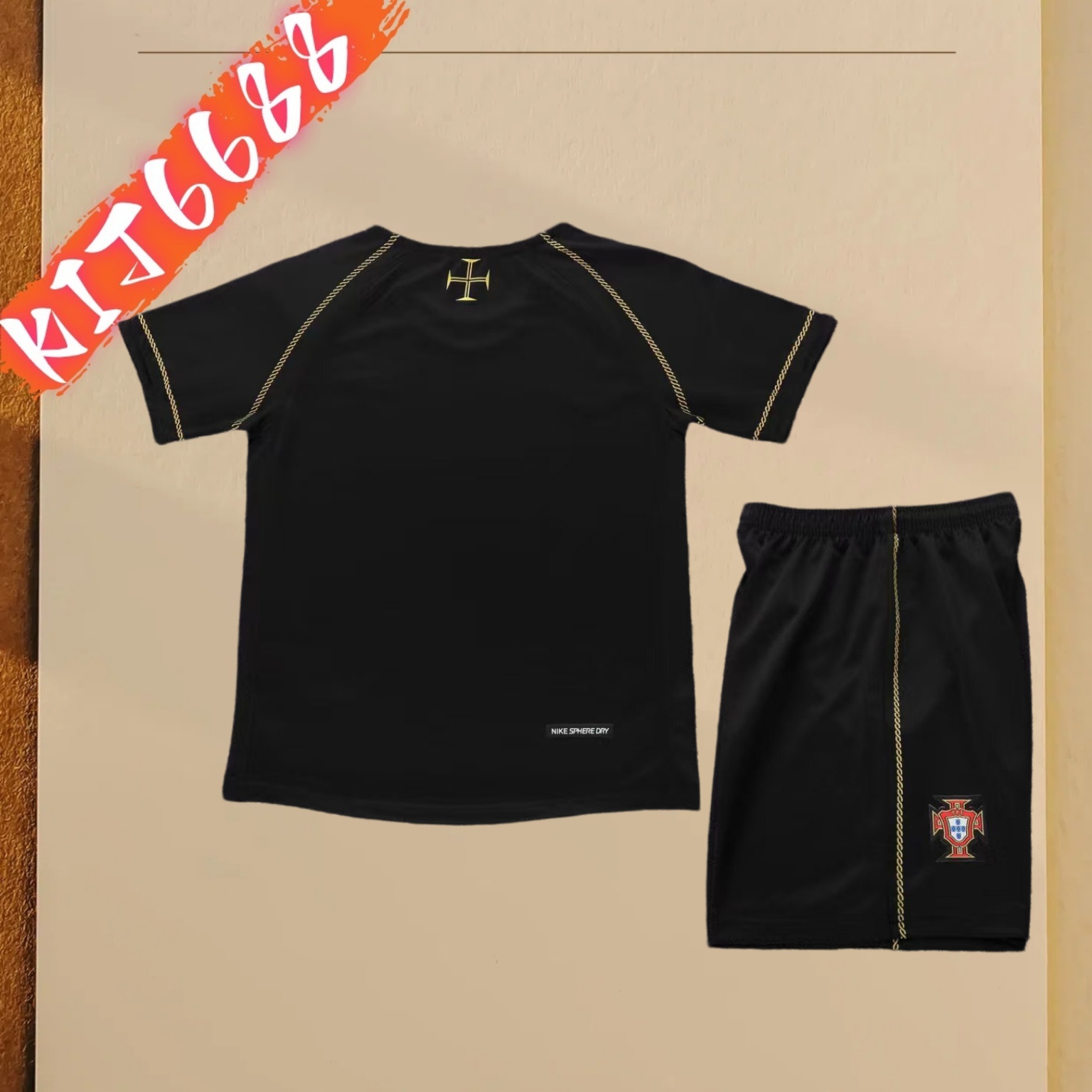 2006 Portugal Away Retro Football Shirt  Kids Kit