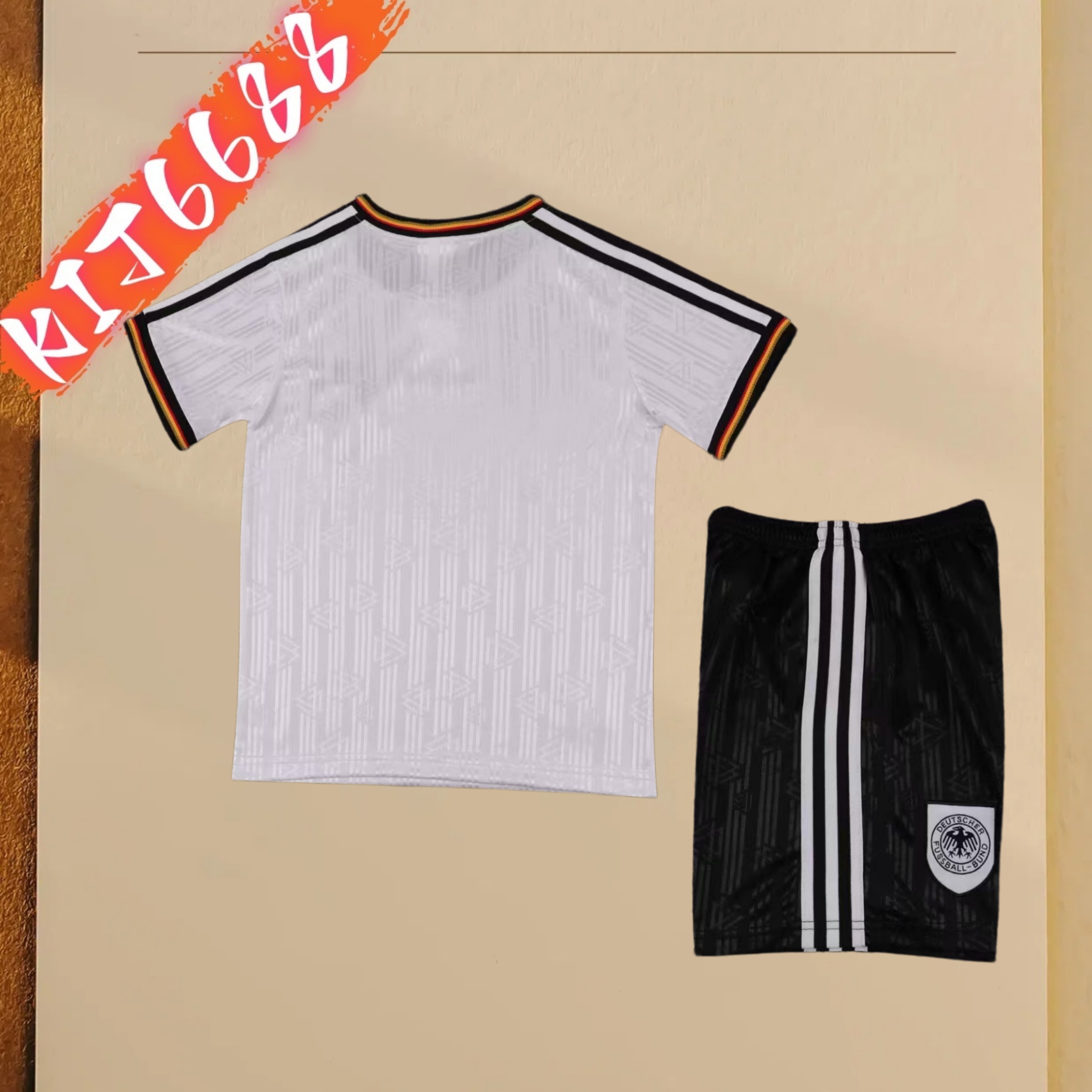 1996 Germany home Retro Football Shirt ( Kids Kit )